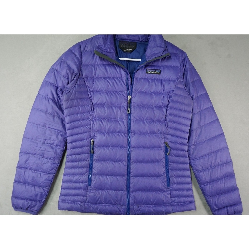 Patagonia Jacket Womens XS Down Sweater Purple Full Zip 800 Goose Puffer Outdoor